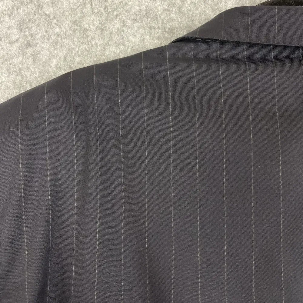 VTG Ermenegildo Zegna Blazer Mens IT 52R US 42R Blue Stripe Wool 3 Button Neiman